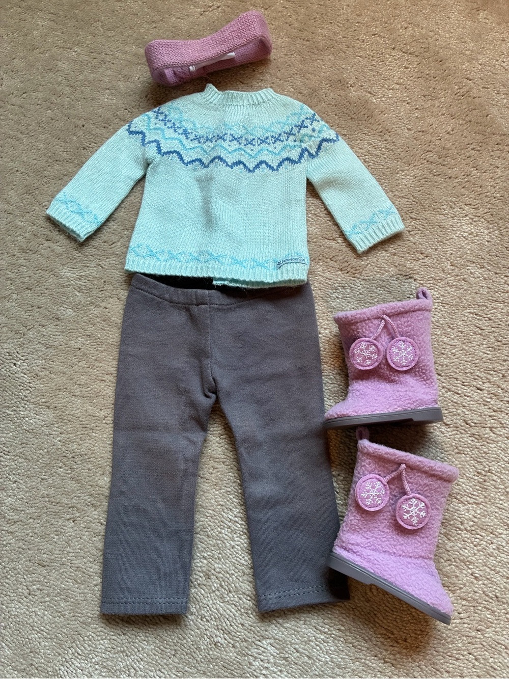 American Girl Frosty Fair Isle Outfit